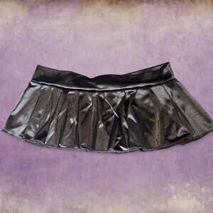 Folter black pleated micro mini skirt